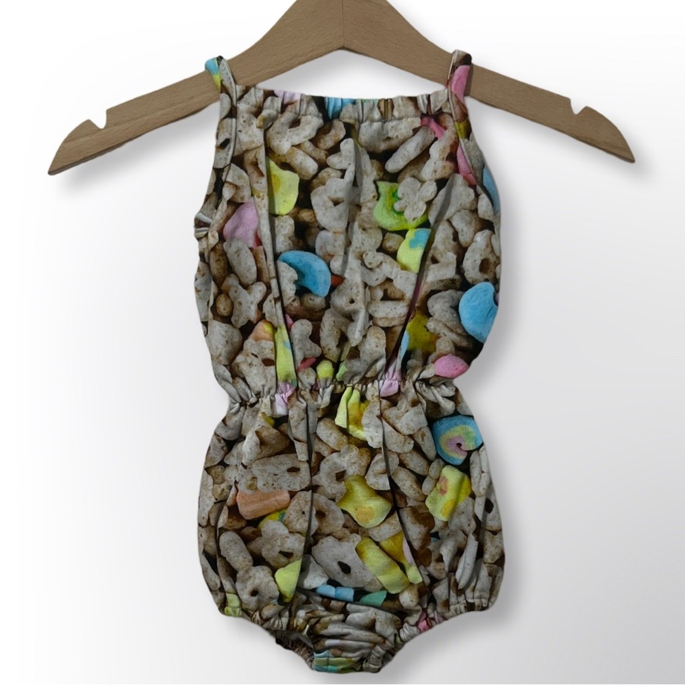 NEW with tags
Romey Loves Lulu Cereal Romper
Size: 6-12 Months 
Colour: 🥣